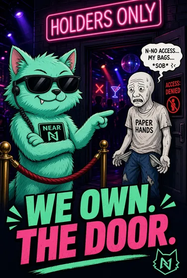 WeOwn meme: Holders-only bouncer